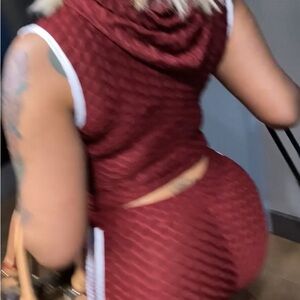 2 piece short set w/hood